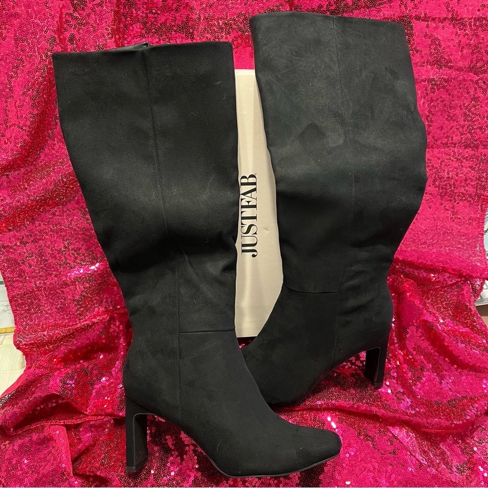 JustFab Evelyn Knee High Boots 8